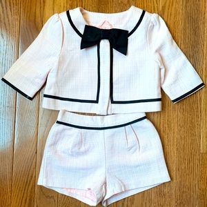 Janie and Jack Pink Parisian Park set- 12-18 Months